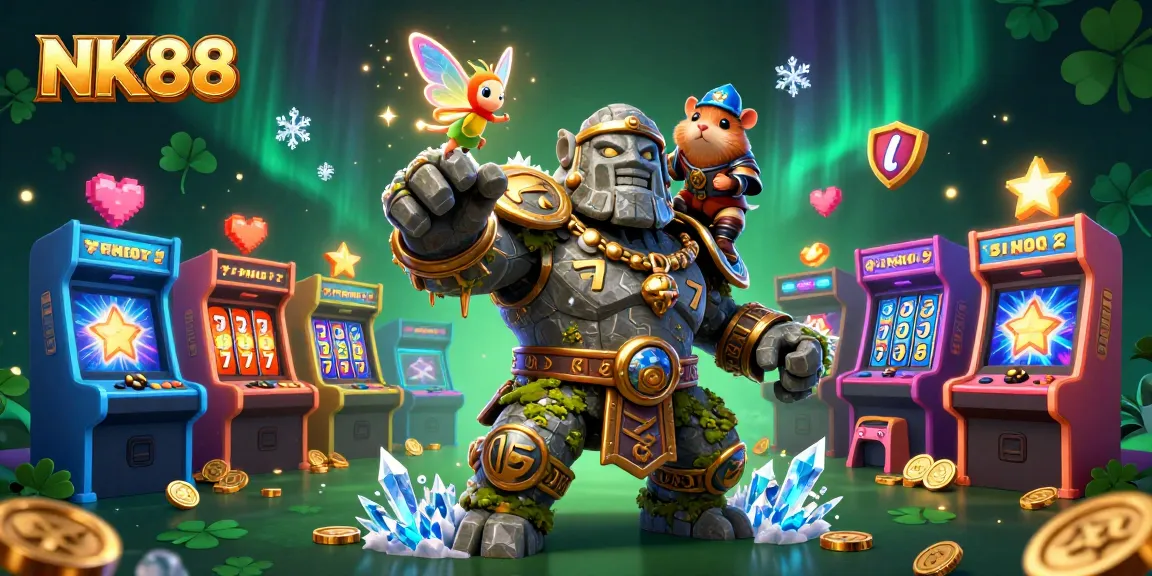 Experience the thrill of NK88 with enchanting characters and dynamic gaming elements in a vibrant scene.