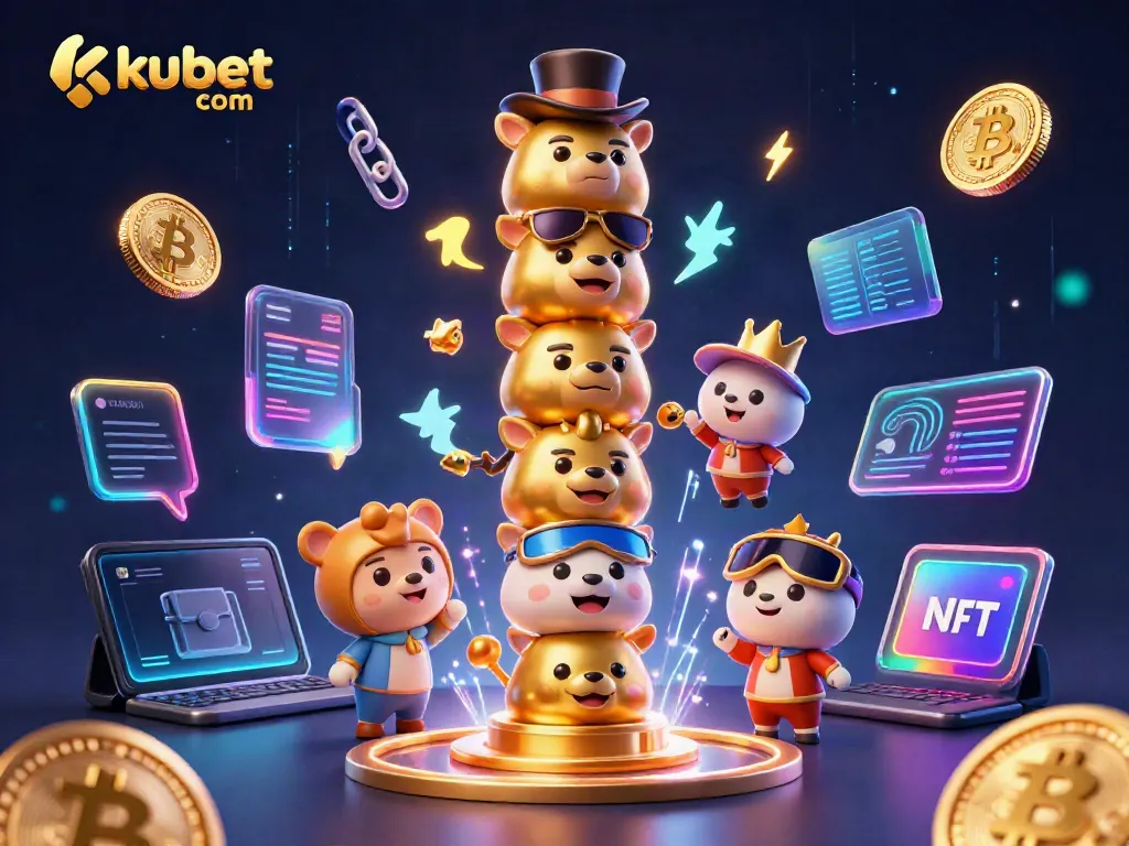 Experience excitement with kubet com’s animated totem and crypto-infused casino scene.