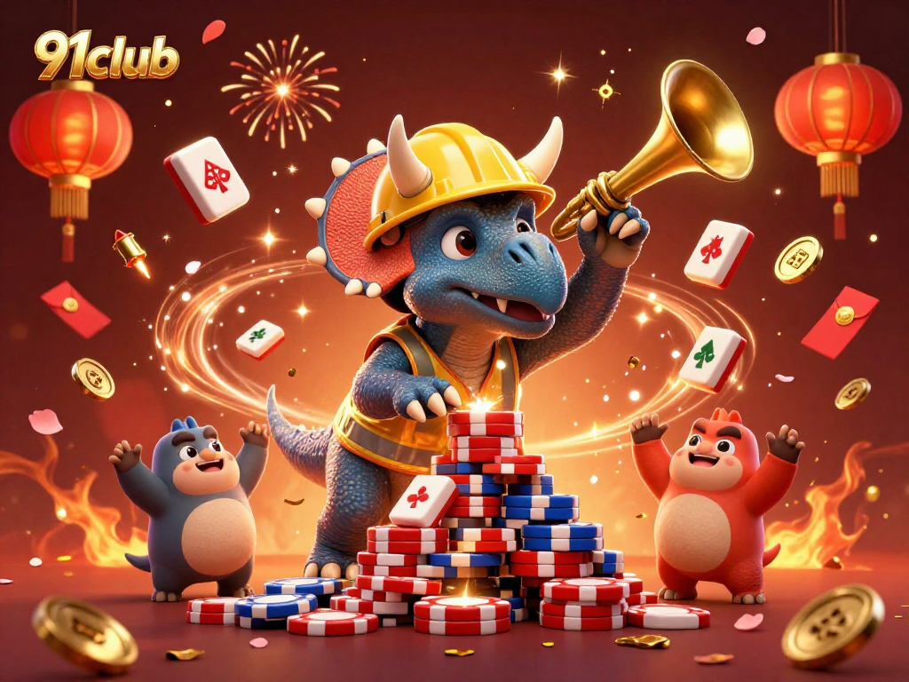 Engage in thrilling gaming action with 91club, featuring vibrant celebrations and dynamic casino elements.